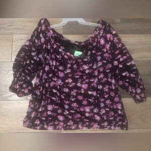 NWT Lane Bryant Floral Women's Top - Pink and Purple
